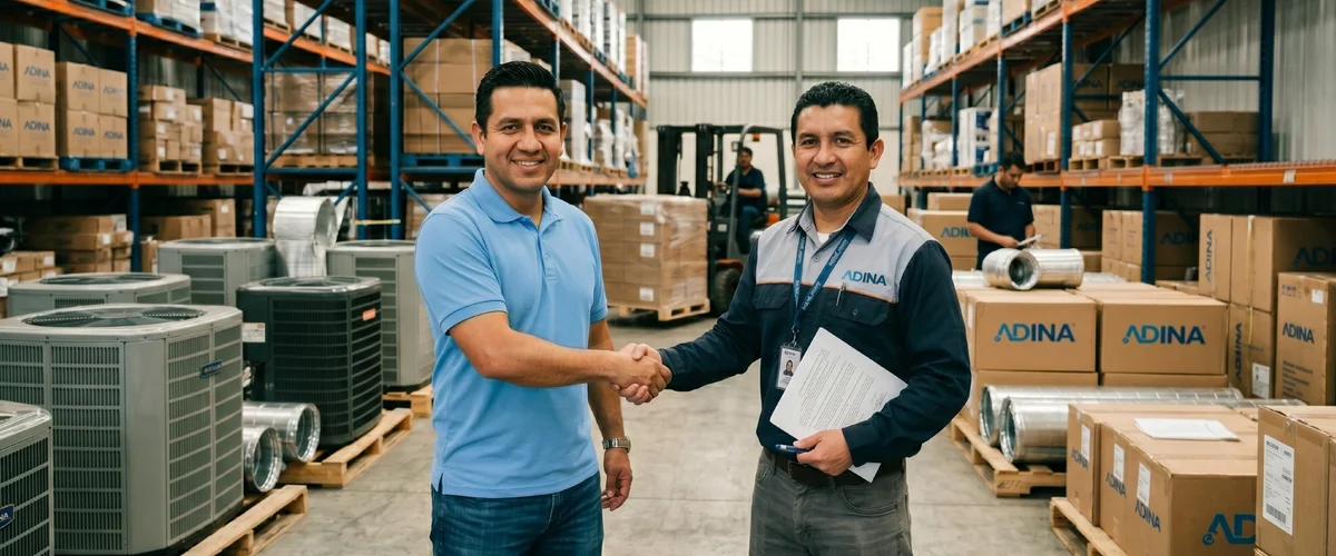 Distribuidores ADINA — imagen boletín informativo Equipo de distribuidores ADINA — crecimiento de negocio HVAC