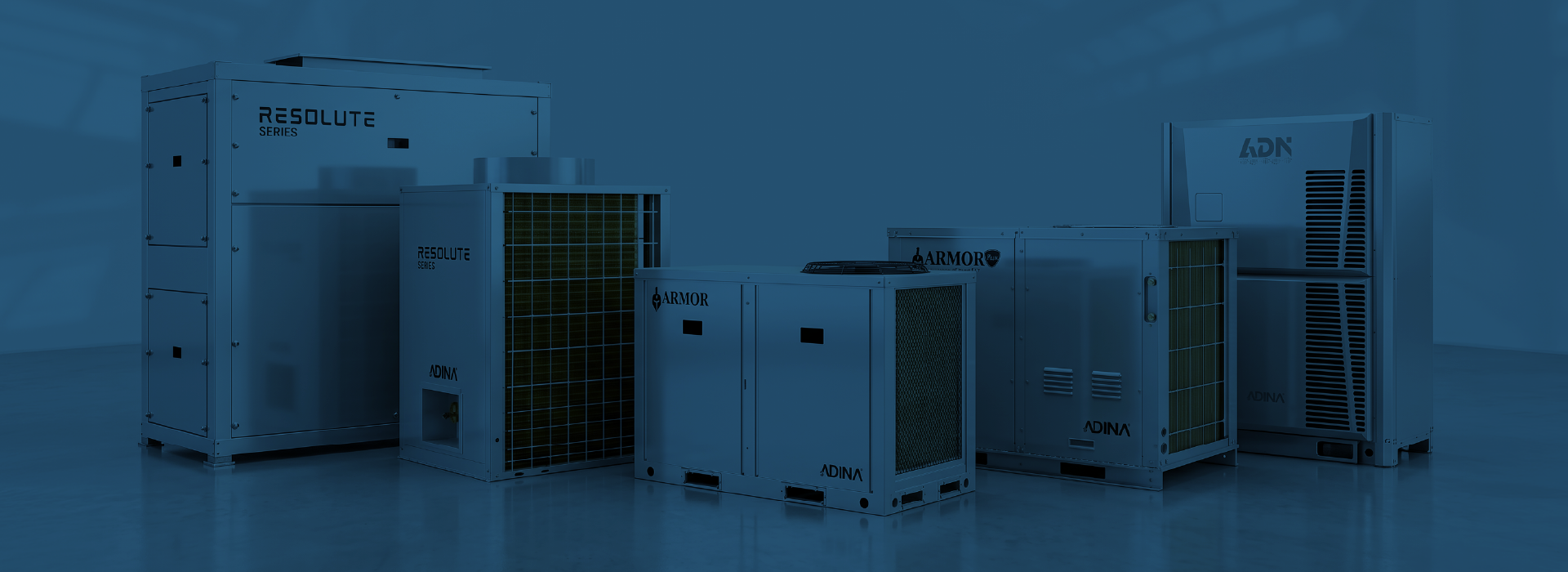Hero ADINA — equipos HVAC comerciales e industriales Línea de equipos HVAC comerciales e industriales ADINA: series Resolute, Armor y sistemas ADN.